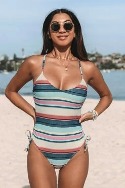 CUPSHE One Pieces Wild Romance Cross Back Adjustable Straps One Piece Swimsuit