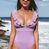 Discount ๐ CUPSHE Mariah Ruffle Trim One Piece ๐ฉฑ Swimsuit One Pieces ๐ 2 CUPSHE Mariah Ruffle Trim One Piece Swimsuit One Pieces