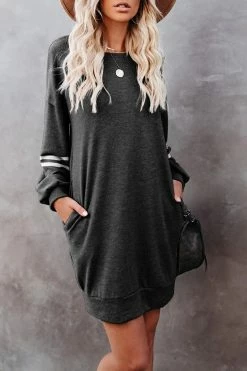 CUPSHE Jam Varsity-Striped Mini Dress