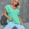 Best Sale ๐ CUPSHE Clothing Honey Green V-neck Top ๐ 1 CUPSHE Clothing Honey Green V-neck Top