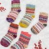 CUPSHE Dear Santa Fair Isle Sock Set - 3 Pack Clothing