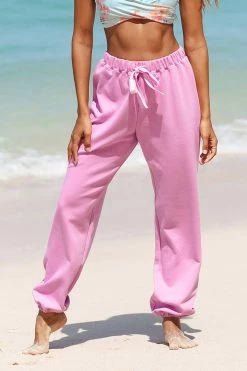 CUPSHE Midnight Pink Drawstring Waist Sweatpants