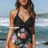 Buy ๐คฉ CUPSHE Spray Roses Wrap Front Cutout Halter One Piece ๐ฉฑ Swimsuit ๐ 2 CUPSHE Spray Roses Wrap Front Cutout Halter One Piece Swimsuit