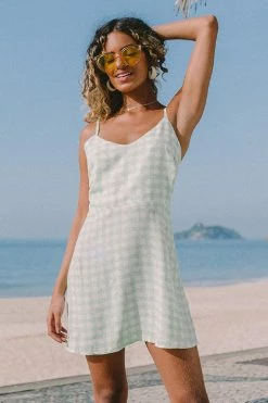 CUPSHE Dresses Best Sellers Haven Scoop Gingham Slip Dress
