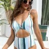 CUPSHE One Pieces Mainz Day Trip V Wire Cutout One Piece Swimsuit