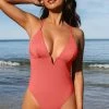 CUPSHE Shine Bright Lurex V Wire Cross Back One Piece Swimsuit