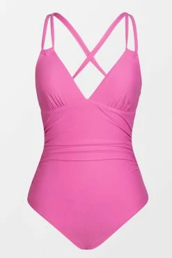 CUPSHE Seaside Holiday Double Straps Shirred Tummy Control One Piece One Pieces