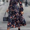 CUPSHE Final Destination Belted Floral Print Maxi Dress
