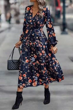 CUPSHE Final Destination Belted Floral Print Maxi Dress