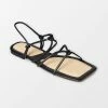 CUPSHE Flirt Black Square Toe Double-strap Sandals