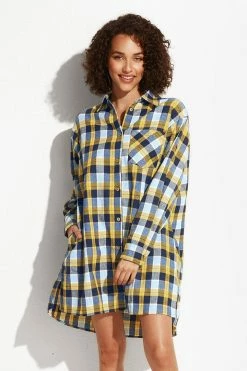 Cheapcupshe Store 29 CUPSHE Yasmine Plaid Shirt Dress Clothing