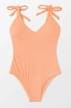 CUPSHE One Pieces Claudia Shoulder Tie Criss Cross One Piece Swimsuit