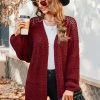 CUPSHE Vesta Crochet Open-Knit Oversized Cardigan Clothing
