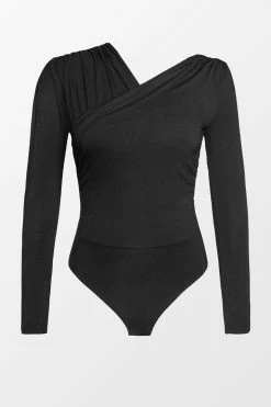 CUPSHE Berkley Black Cheeky Long Sleeve Bodysuit Clothing