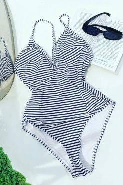 CUPSHE One Pieces Lasting Appeal Stripe One Piece Swimsuit