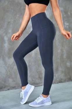 CUPSHE Clothing Carbon Elastic Waisted Leggings