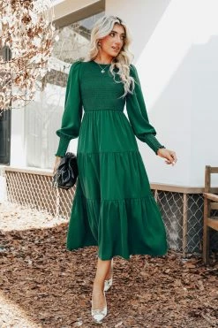 CUPSHE Clothing Anastasia Smocked Long Sleeve Maxi Dress
