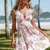 CUPSHE Dresses Best Sellers Kameron Plunge Ruffle Fitted Waisted Tie A-Shape Dress