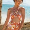 CUPSHE Passion Blooming Tunneled Cutout Ring Front One Piece Swimsuit One Pieces