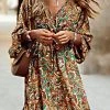 CUPSHE Delightful Paisley Print Flared Sleeve A-Line Mini Dress Dresses Best Sellers