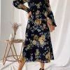 CUPSHE Clothing Romantic Vibes Floral Print Gigot Sleeve Dress