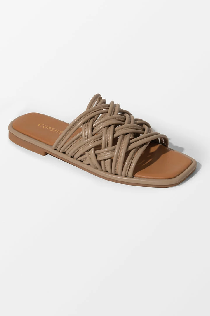 Best Pirce ๐งจ CUPSHE Love Language Square Toe Flat ๐ฉด Sandals Beach Accessories ๐ 3 CUPSHE Love Language Square Toe Flat Sandals Beach Accessories