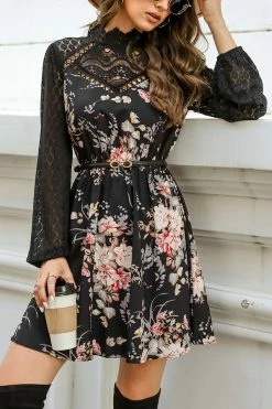 CUPSHE Renita Floral Embroidered Lace Dress Clothing