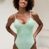CUPSHE Kelli Smocked Frill One Piece Swimsuit One Pieces