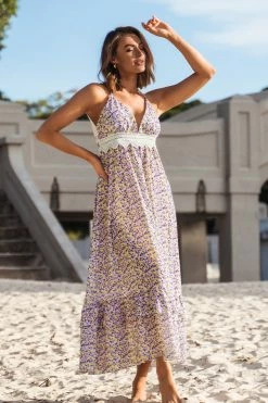 CUPSHE Clothing Myla Plunge Halter Neck Slip Dress