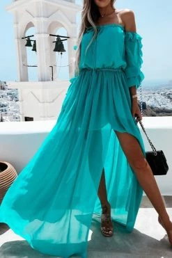 CUPSHE Leanna Ruching Off-Shoulder A-Shape Dress Dresses Best Sellers