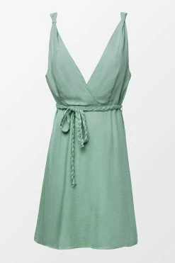 CUPSHE Marianna Green Braided Belt Dress