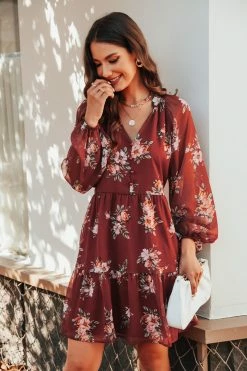 CUPSHE Hildred Floral Chiffon Mini Dress Clothing
