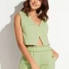 CUPSHE Lyanna V-Neck Sleeveless Ruffle Matching Set Clothing