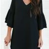 Cheapest ๐ CUPSHE Black Pearl V-neck Flared Sleeve Short ๐ Dress ๐ Dresses Best Sellers ๐คฉ 1 CUPSHE Black Pearl V-neck Flared Sleeve Short Dress Dresses Best Sellers