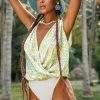 CUPSHE Clothing Summer Glow Up Yellow Ditsy Bodysuit