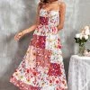 CUPSHE Liliana Loose Maxi Floral Slip Dress Clothing