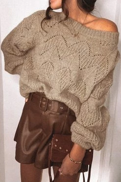 CUPSHE Clothing Viola Crochet Knit Oversized Sweater