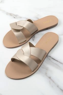 CUPSHE Beach Accessories Sunbeam Cross Strap Slide Sandals
