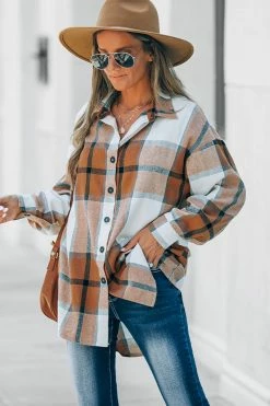 CUPSHE Adaline Plaid Oversized Shirt