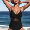 Outlet ๐ CUPSHE Forest Adventure Solid Mesh Wrap Front Cutout Black One Piece ๐ฉฑ Swimsuit One Pieces ๐ฅฐ 1 CUPSHE Forest Adventure Solid Mesh Wrap Front Cutout Black One Piece Swimsuit One Pieces
