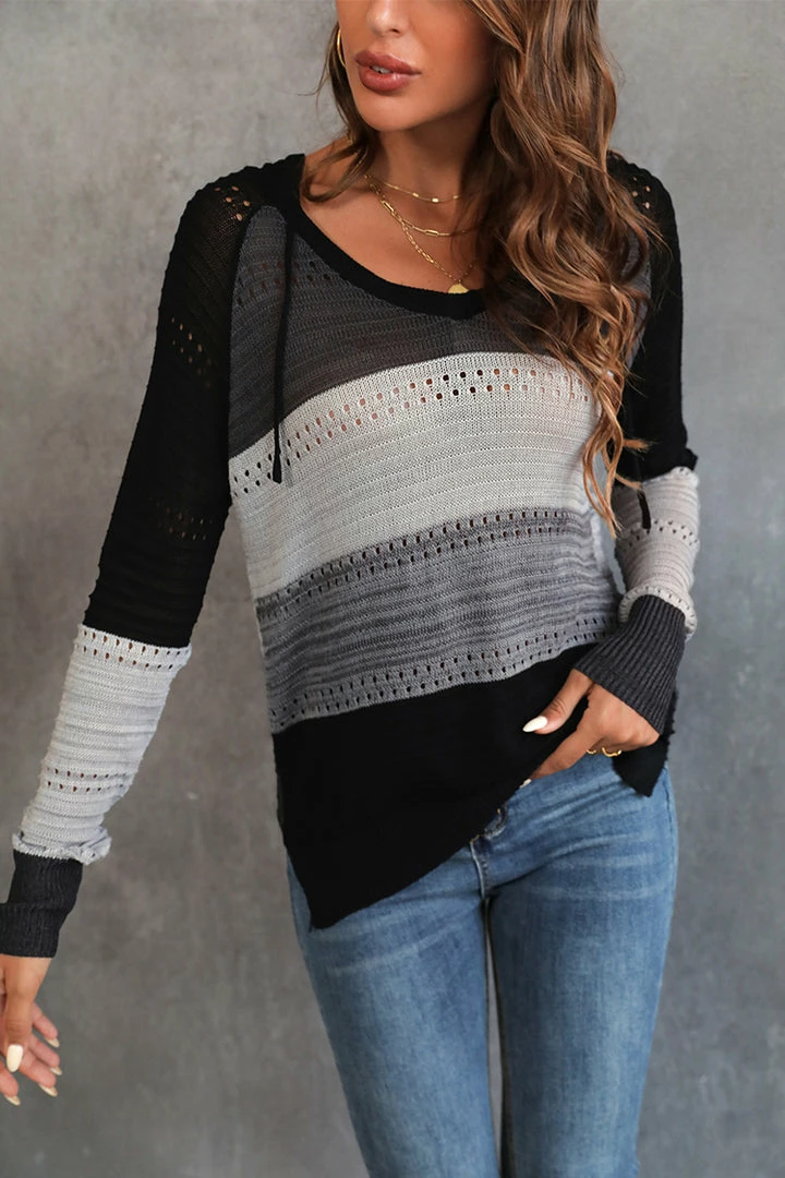 Deals π CUPSHE Caris Striped Drawstring Hood Sweater Clothing π 3 CUPSHE Caris Striped Drawstring Hood Sweater Clothing