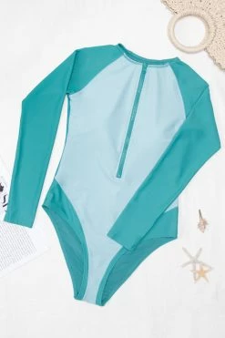 CUPSHE One Pieces Kaley Front Zip Long Sleeve One Piece Swimsuit