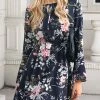 CUPSHE Reyes Floral Print Tie Front Dress Clothing