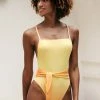 CUPSHE One Pieces Lennox Ombre Tie Front One Piece Swimsuit