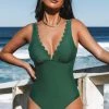 Cheap ๐ CUPSHE Scalloped Plunge One Piece ๐ฉฑ Swimsuit One Pieces ๐ 1 CUPSHE Scalloped Plunge One Piece Swimsuit One Pieces