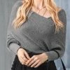CUPSHE Leatrice Chunky Knit Off-the-Shoulder Sweater