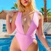 CUPSHE One Pieces Arizona Roda Trip Twist Plunge One Piece Swimsuit