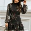 CUPSHE Clothing Fabia Embroidered Floral Mini Dress