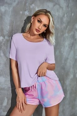 CUPSHE Clothing Malaga Round Neck Cut Out Short Sleeve Sweatshirt