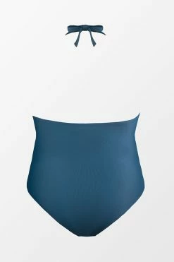 CUPSHE Luminescent High Neck Keyhole Back Tie One Piece One Pieces